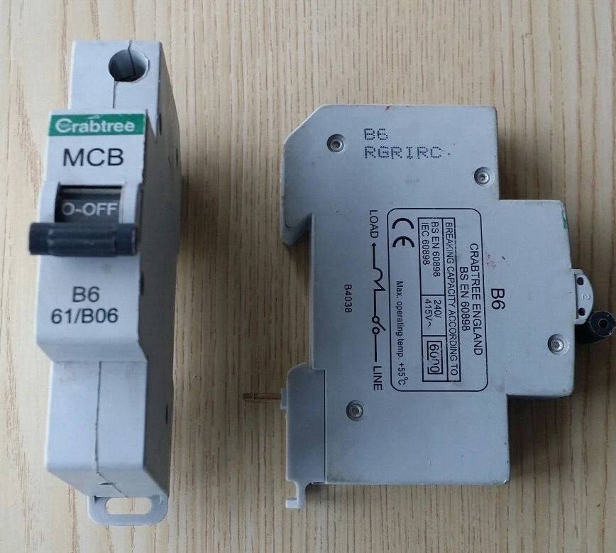 Crabtree Plug In Starbreaker MCB Breaker 6A 10A 16A 20A 32A 40A 50A 63A 6KA