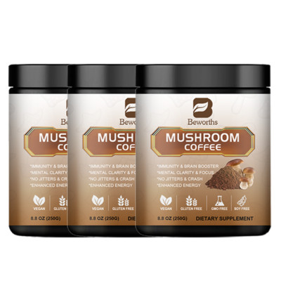10 in 1 Organic Mushroom Coffee Extract 500g 80 Servings Brain Memory Health US