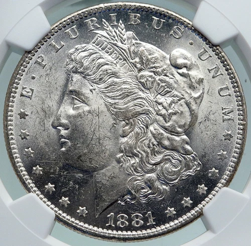 1881 O UNITED STATES of America SILVER Morgan US Dollar Coin EAGLE NGC i87366
