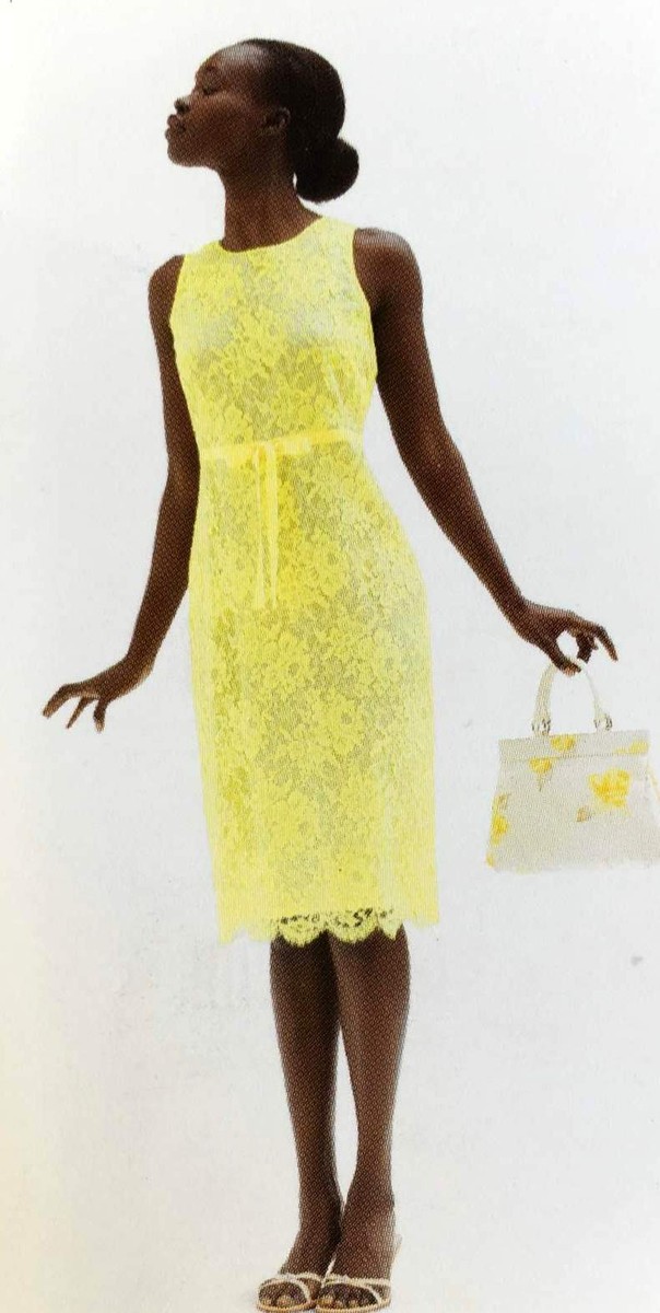 chinese dress ladies Yellow Lace Square Neck A-Line Midi Dress