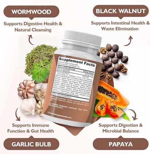 ParaComplex Intestinal Guard for Humans with Wormwood Black Walnut Cloves Garlic - Picture 4 of 7