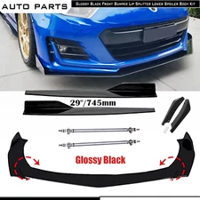 For Subaru BRZ Toyota FT86 Front Bumper Lip Body Kit Spoiler Splitter Side Skirt