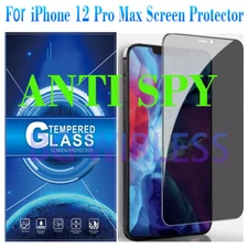 For Apple iPhone 12 Pro Max Privacy Anti-Spy Tempered Glass Screen Protector