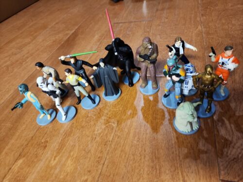LOT DE 14 Figurines Applause Star Wars 3" Lando Greedo boba gras luke darth r2d2  - Photo 1/3