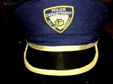 Police Department Halloween Costume Hat, great condition Womens M/L, Mens S Hat