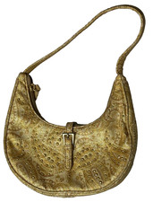 VTG Y2K Liz Claiborne Hobo Purse Gold Paisley...
