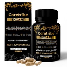 Coretribe Shilajit Sea Moss Ashwagandha Stamina With Dietary Supplement  120ct 