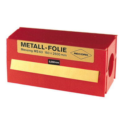 RECORD Metallfolie 150x2500 Metall Folienband Messing/Stahl/Nirosta 0,025-0,5mm