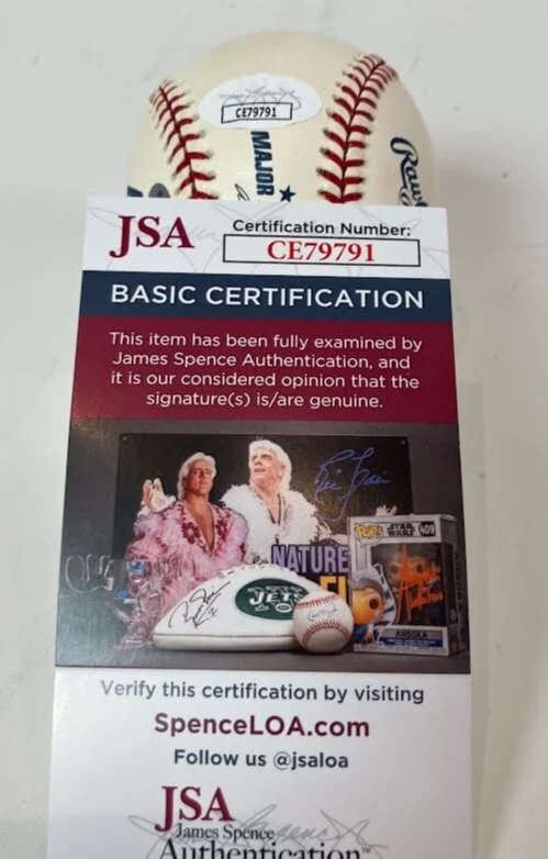 Billy Williams Autographed/Inscribed "H.O.F. '87" Official MLB Baseball JSA COA - Image 3 of 3