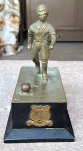 1965 Vintage Brass Certa Bonum Certament Football Shield Old Collectible M243