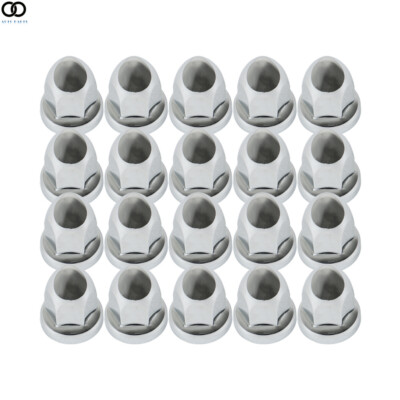 #ad #ad Truck lug nuts push on chrome cap with Flanged 2 3 8quot; high For Semi Truck 20 $14.32