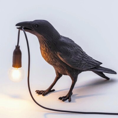 Crow Wall Lamp, Raven Table Lamp Night Light Bedroom Bedside Living Room Lamp