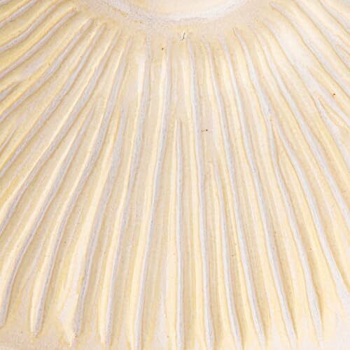 Round Stoneware Pleated Vase Cream - Picture 8 of 11