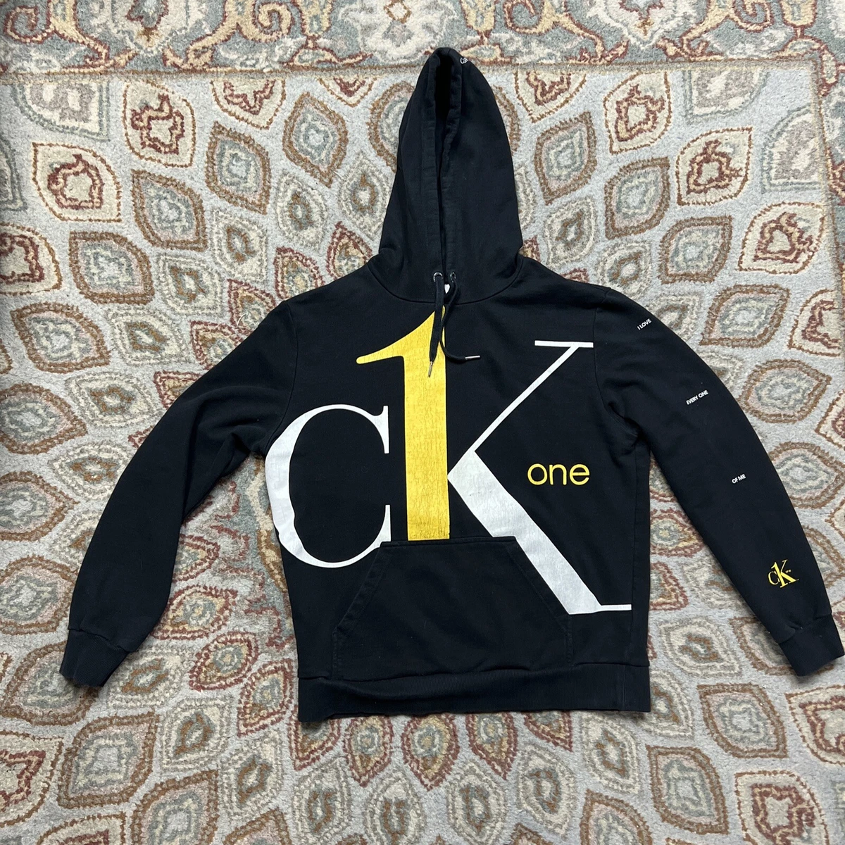 Mens black best sale calvin klein hoodie