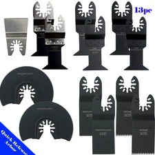 13 Saw Blade Oscillating Multi Tool Wood Metal Work DIY Universal Fit