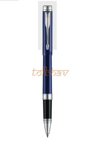 Penna a sfera Parker Folio Standard bordo cromato inchiostro blu - rosso/blu/nero - Foto 11 di 12