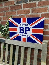 BP ENAMEL SIGN BP MOTOR SPIRIT
