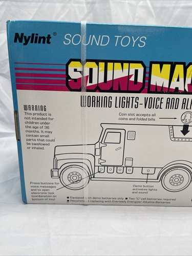 VTG Nylint My Armored Car Bank Sound Machine Talking Electronic 1994 New - Picture 8 of 9