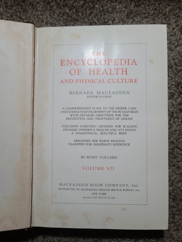Bernarr Macfadden The Encyclopedia of Health and Physical Culture Vol VII 7 1940 - Picture 2 of 8