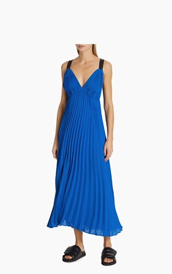 $695 Proenza Schouler White Label Broomstick Pleated Tank Dress