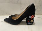 Women’s Katy Perry The Bonnie Button Black Block Heel Pumps Heels Size 11 US EUC — photo 4