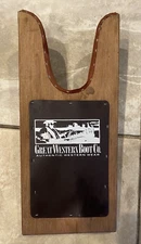 Vintage Great Western Boot Co. Boot Jack - Wood, Leather, & Suede