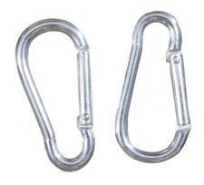 2 Pack Flagpole Flag pole Carabiner Aluminum Clips