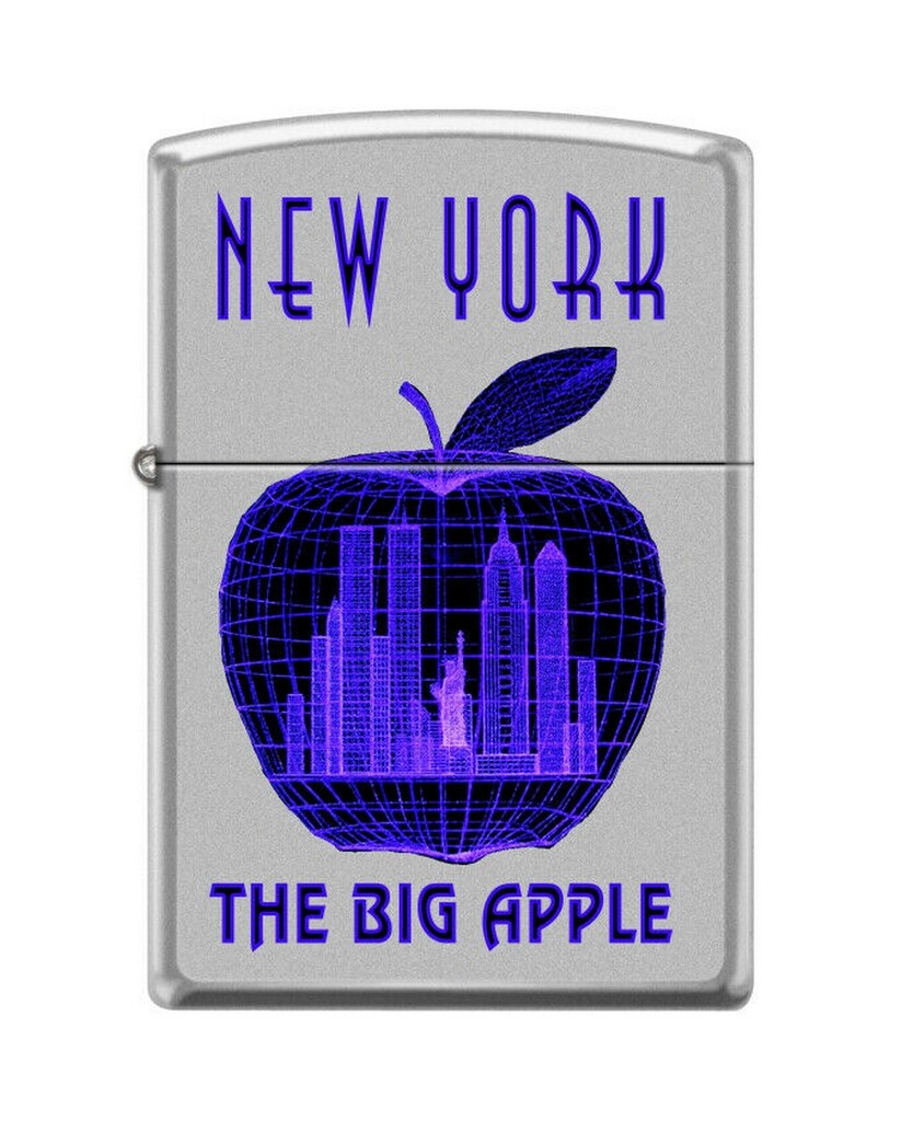 Zippo 201222 New York The Big Apple Satin Chrome Finish