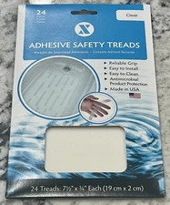 SlipX 7.5-Inch Clear 24-Pack Bath Safety Tread Strips