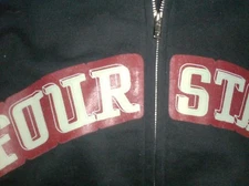 sweatshirt fourstar  zip up hooded girl skateboard -- size S  new vintage nos