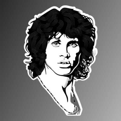 Pack D'autocollants The Doors & Jim Morrison - Stickers Rock Vintage Pour Voiture, Casque, Ordinateur