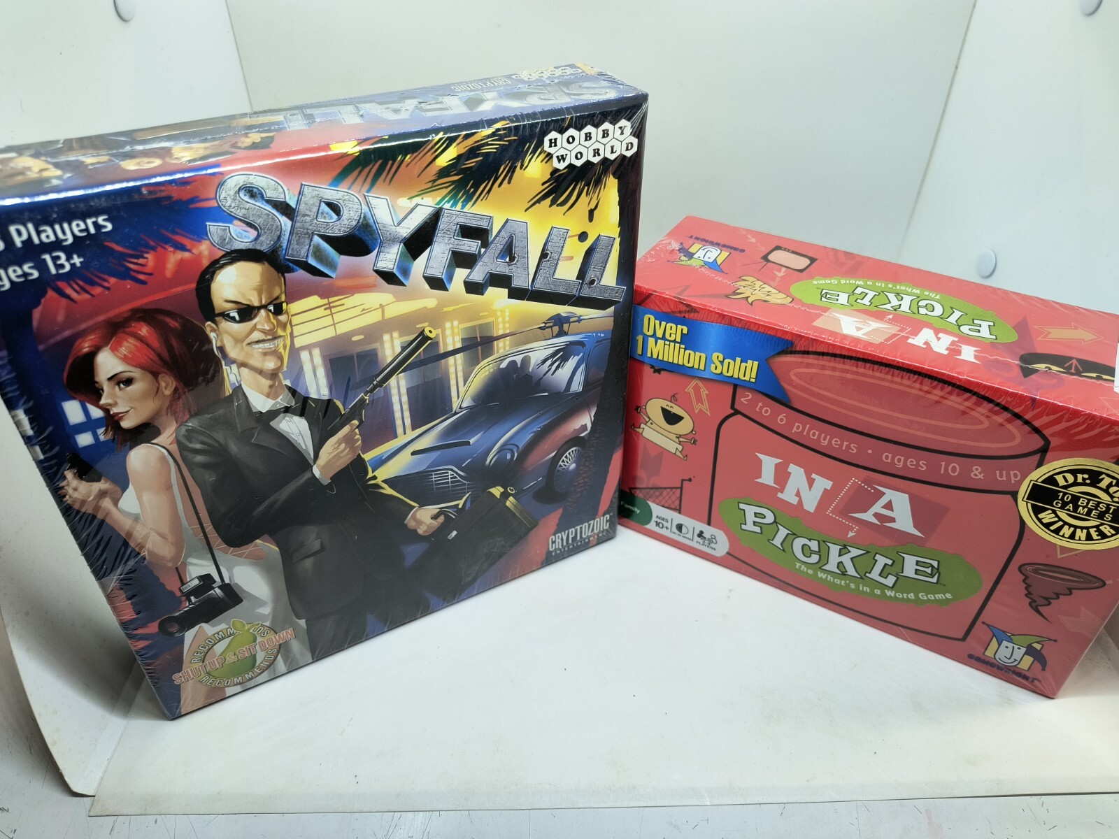 Family Game Night - SPYFALL Card Game by Cryptozoic + In a Pickle Card Games Lot-image