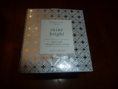 Beekman 1802 Goat Milk Whipped Body Cream Shine Bright 8 oz NEW Sealed vanilla