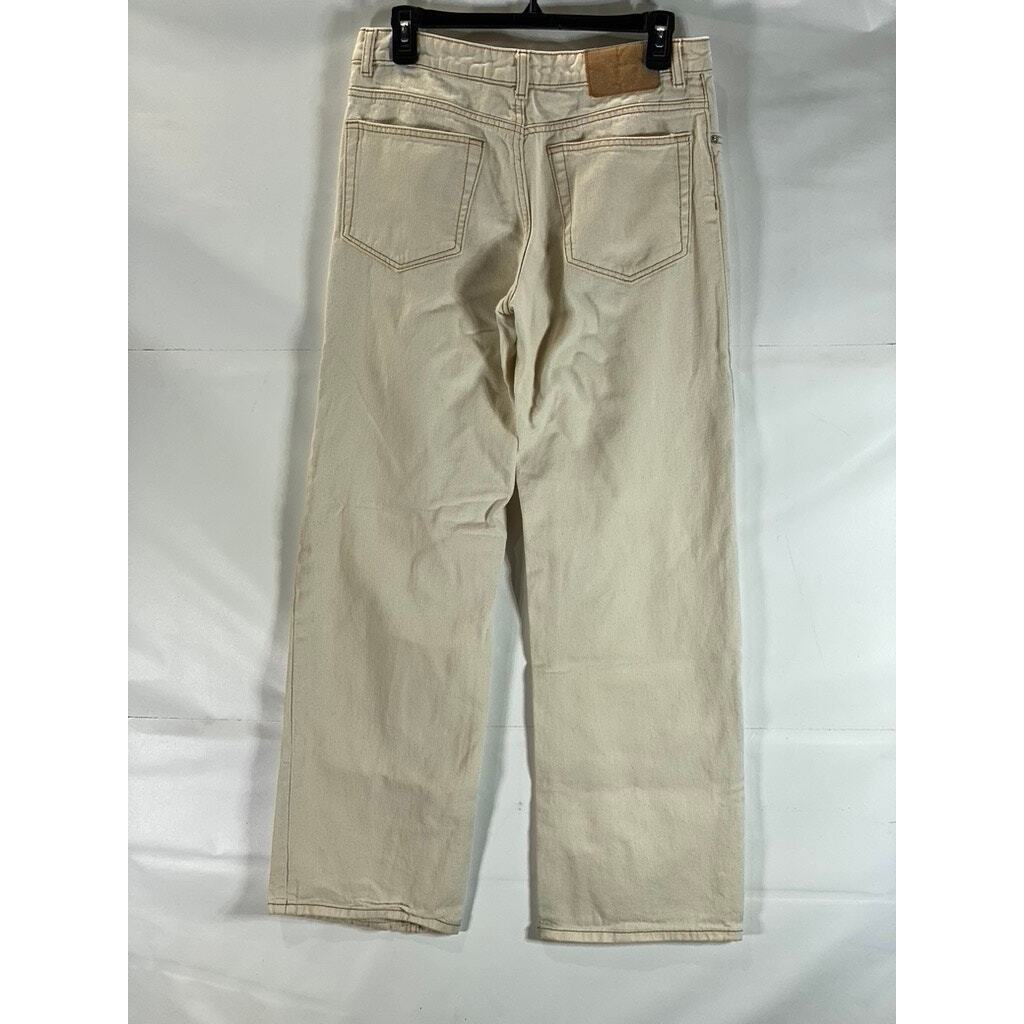 H&M DIVIDED Women's Beige Five-Pocket Wide-Leg Straight Pant H&M DIVIDED Women's Beige Five-Pocket Wide-Leg Straight Pant