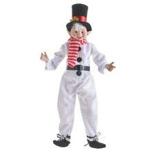 RAZ Imports 16" Posable Snowman Elf Christmas Black White NEW! 4102652