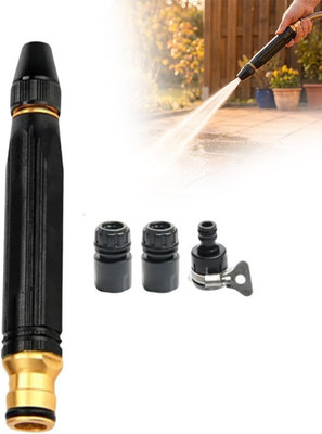 Heavy Duty Adjustable Hose Nozzle, High Pressure Jet Sweeper Spray Nozzle with L