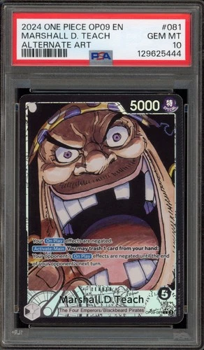 One Piece CCG Marshall.D.Teach Alternate Art OP09-081 PSA 10 Gem Mint