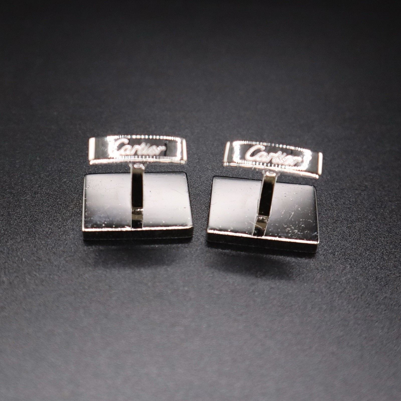 Cartier Sterling Silver 925 Rectangular Men's Cuf… - image 2