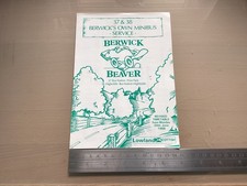 Lowland Scottish Bus Group Route 37 38 Timetable June 1988 Berwick’s Minibuses 