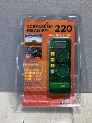 Screaming Meanie 220 Alarm Clock and Timer - Green UNOPENED BRAND NEW