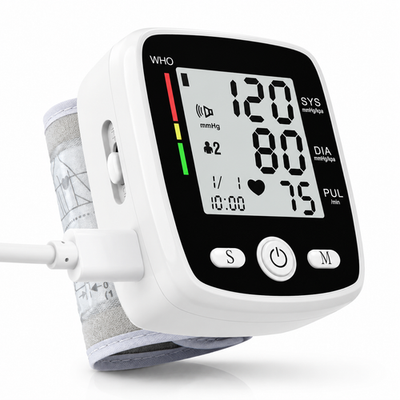 #ad Blood Pressure Monitor with Carrying Case Portable Digital Wrist BP Monitor Home $23.99