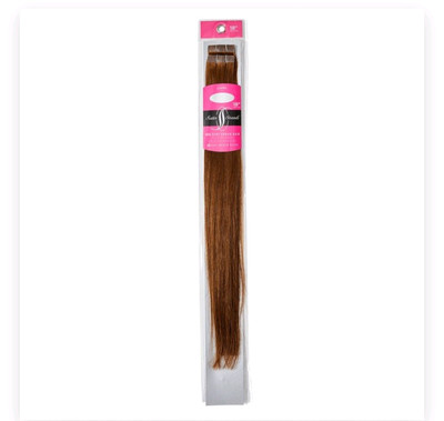 Satin Strands Medium Brown Tape In 18 Inch Human Hair Extensions, Capri, 20