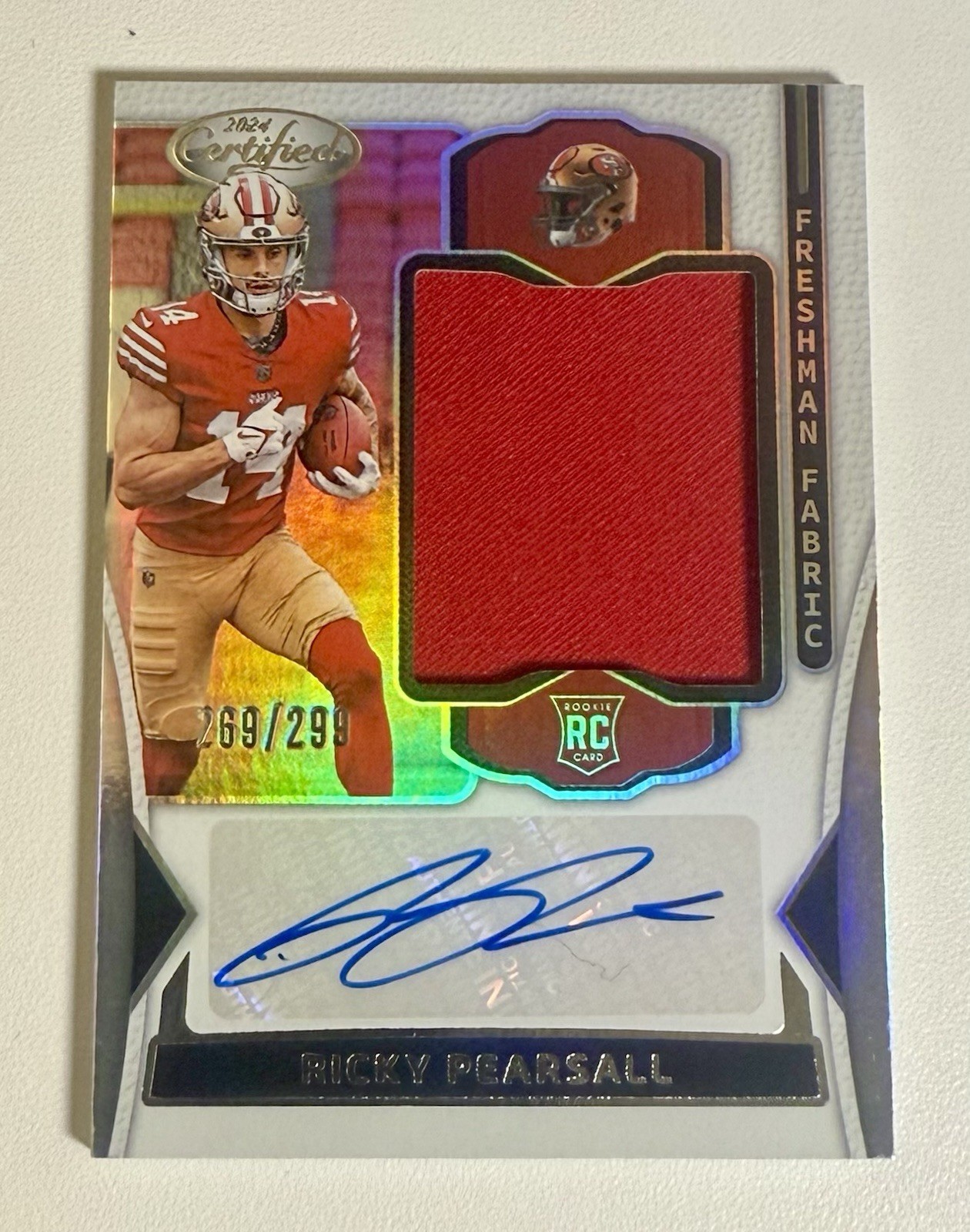 Ricky Pearsall 2024 Certified #FMS-RPL Freshman Fabric Rookie Auto RPA /299