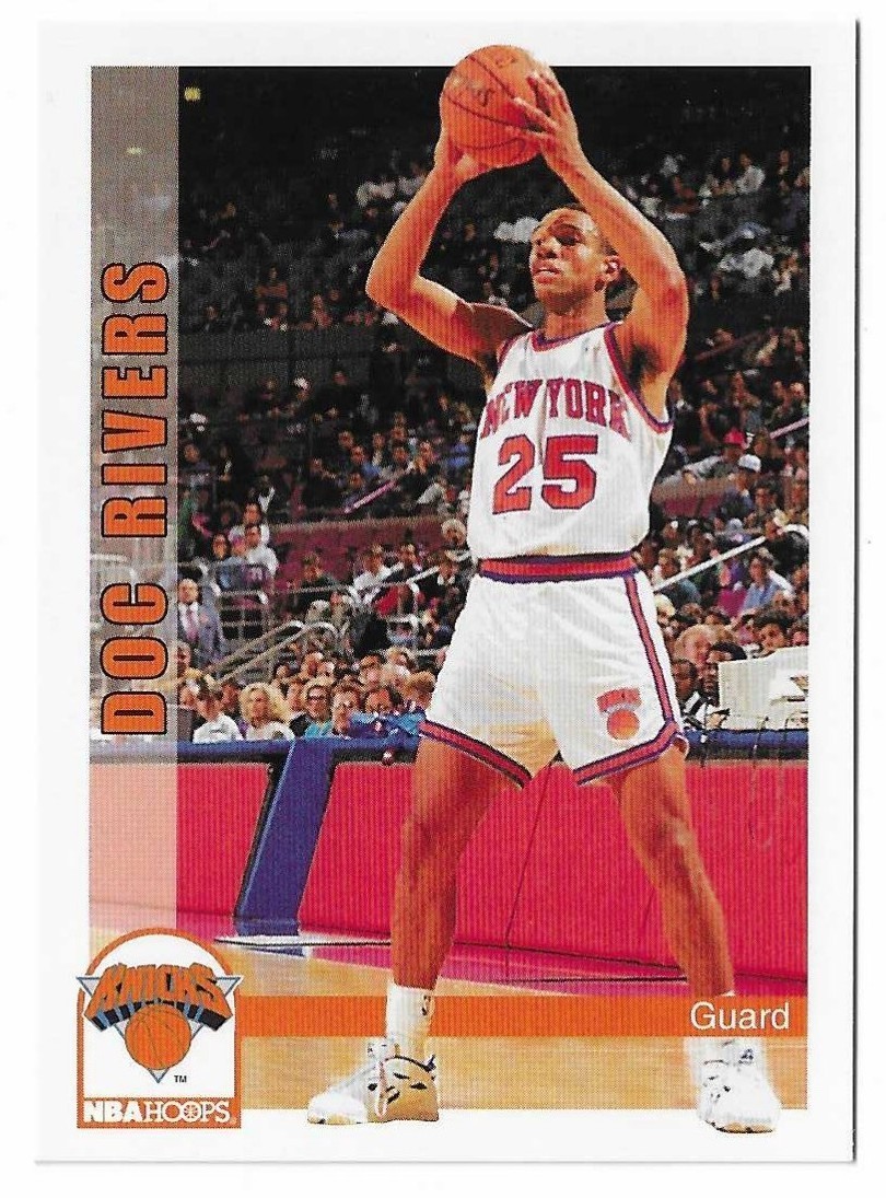 1992-93 NBA Hoops Basketball Doc Rivers Card #437 New York Knicks