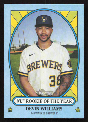 2021 Topps Heritage Devin Williams Award Winners #AW-8 Card