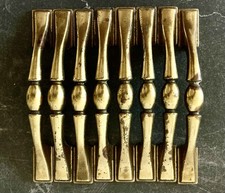 8 VINTAGE MCM DRESSER DRAWER CABINET HANDLES RECLAIMED HARDWARE PULLS 5  .