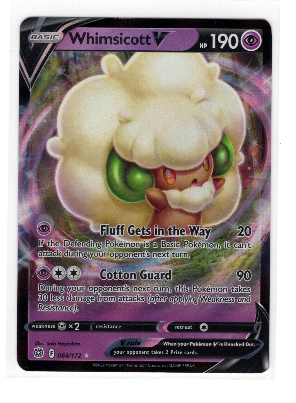 Pokemon Brilliant Stars 064/172 Whimsicott V