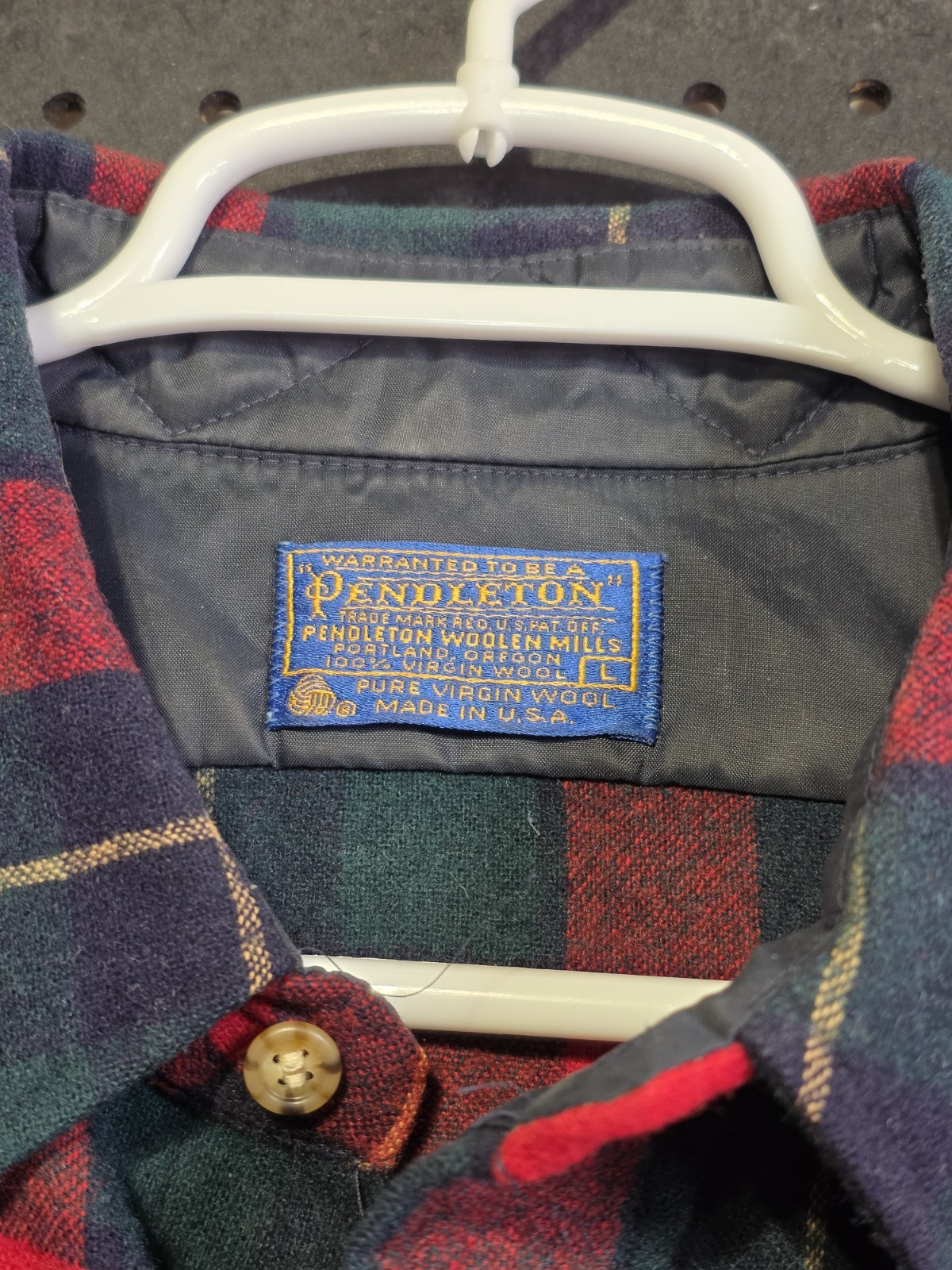 Pendleton 100% Wool Button Down Plaid Flannel Shi… - image 4