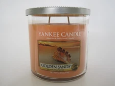 Yankee Candle GOLDEN SANDS 2 Wick Jar 12.5oz Retired  HTF