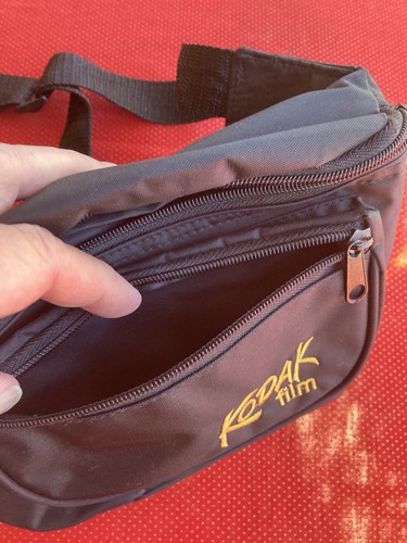Vintage Kodak Film Fanny Pack Adjustable Waist Strap Camera 3 Zippers 1990 Retro - Bild 4 von 8
